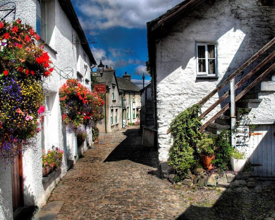 Hawkshead Village in the heart of the Lake District.